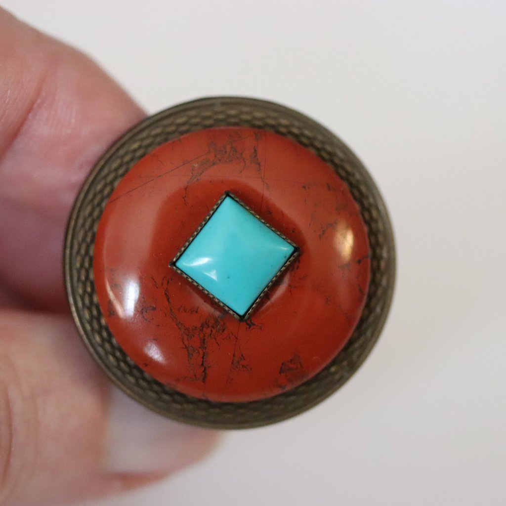 Jan Michaels Turquoise Coral? Ring Size 6.5 And Adjustable